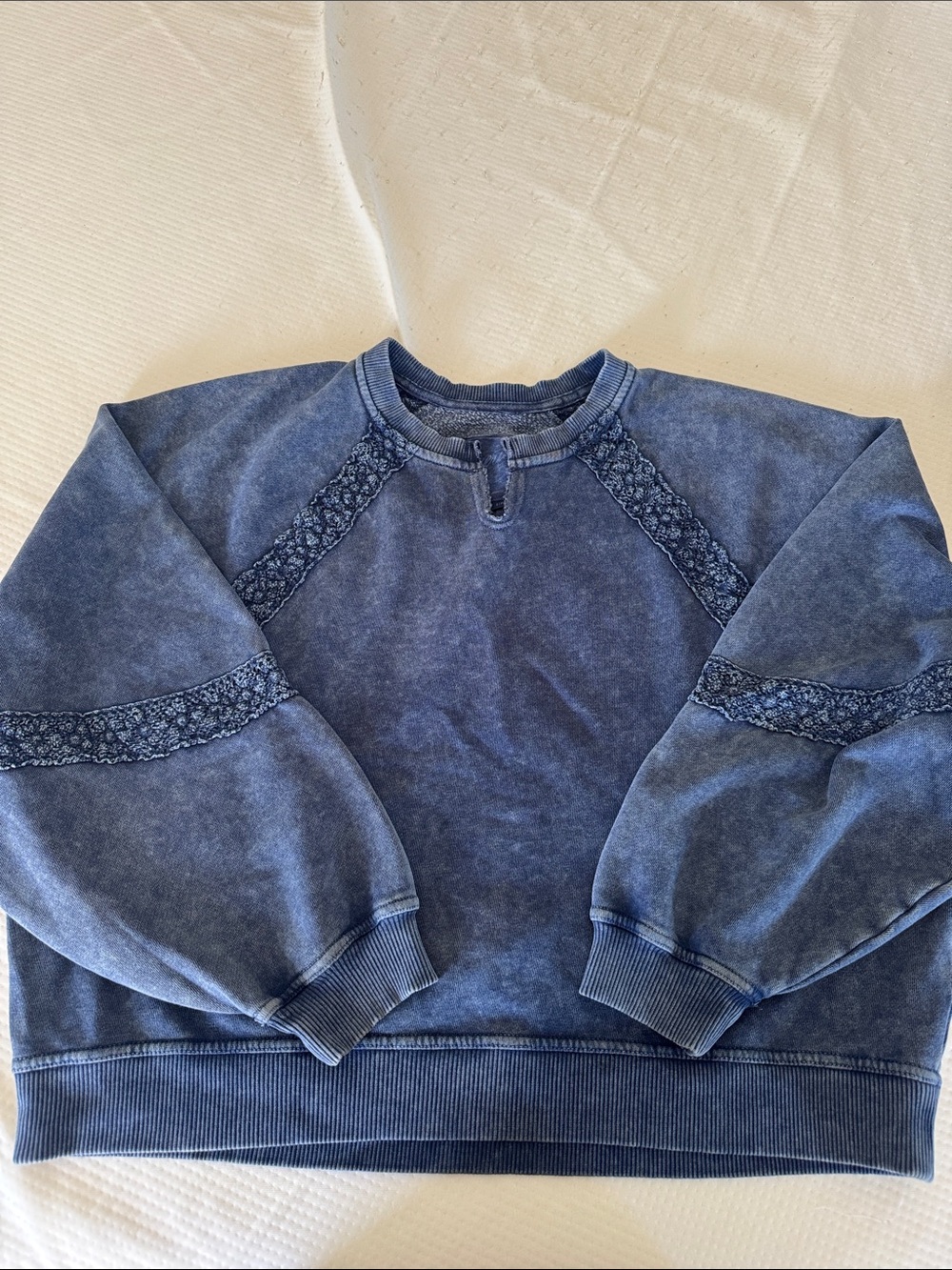 aerie Vintage Indigo Blue Crewneck Sweatshirt